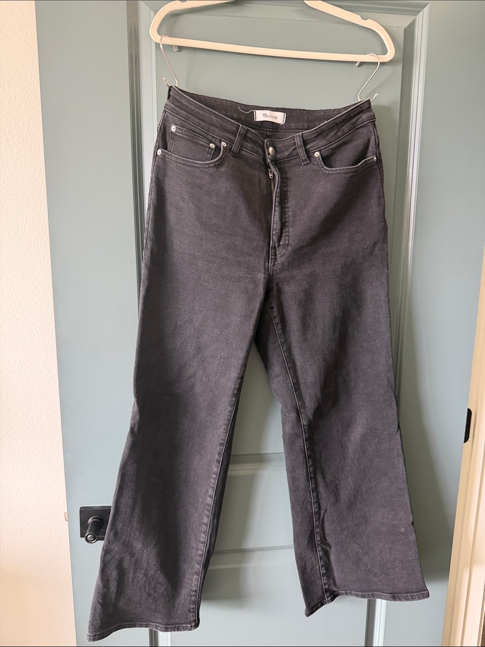 Madewell Curvy Wide-Leg Jeans- Black